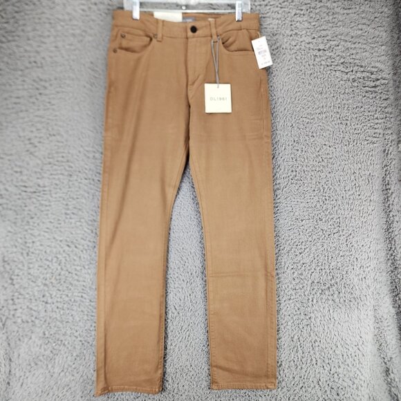 DL1961 Jeans Mens Size 31x34 Avery Brown Stretch Mid Rise Modern Straight *NWT*
